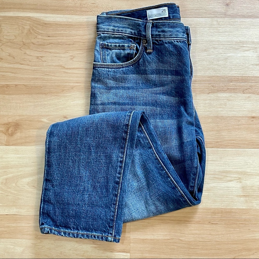 Gap 1969 Sexy Boyfriend, Mid-Rise Jeans Sz 26 EUC